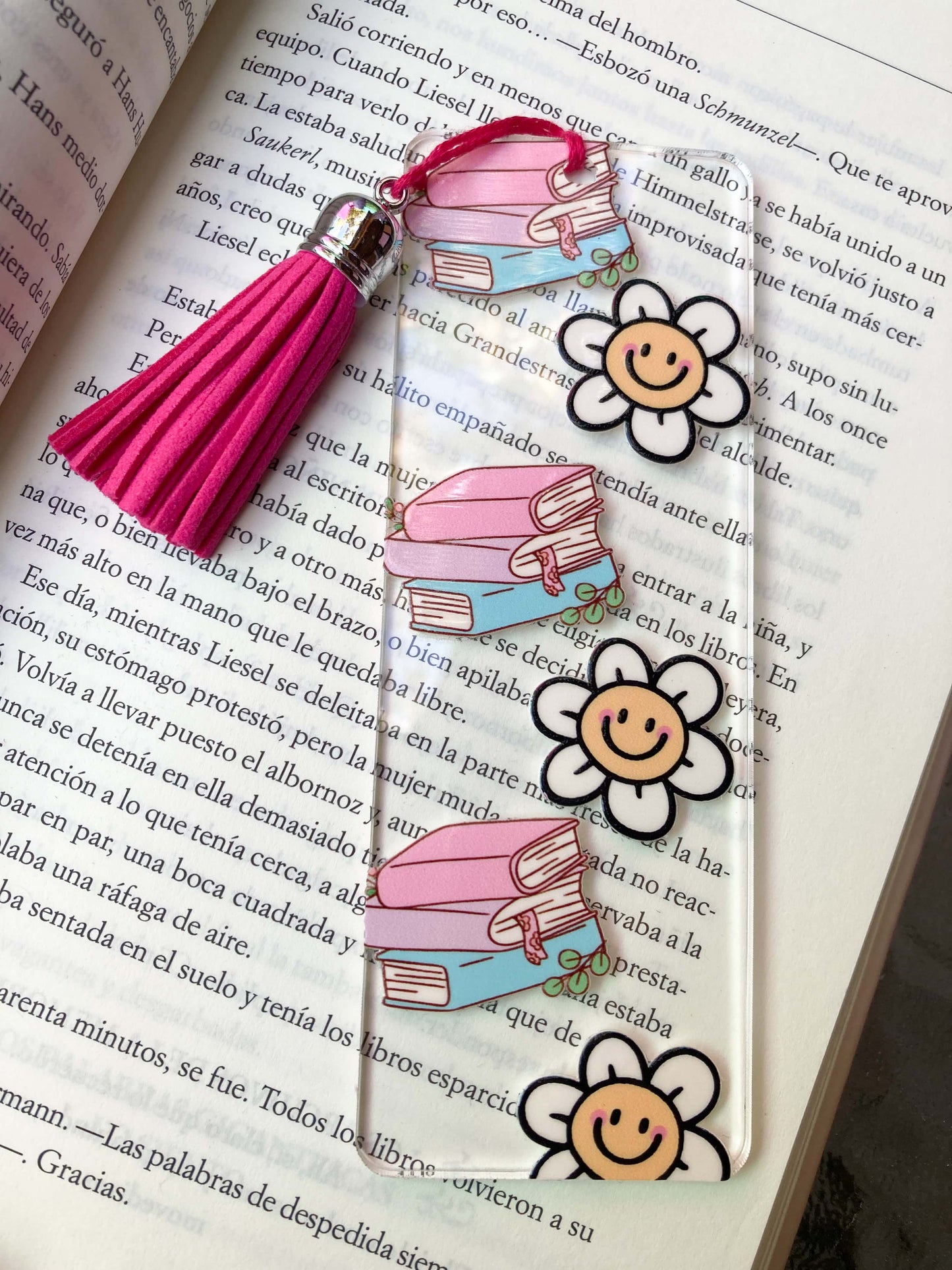 Marcapágina Flores y Libros