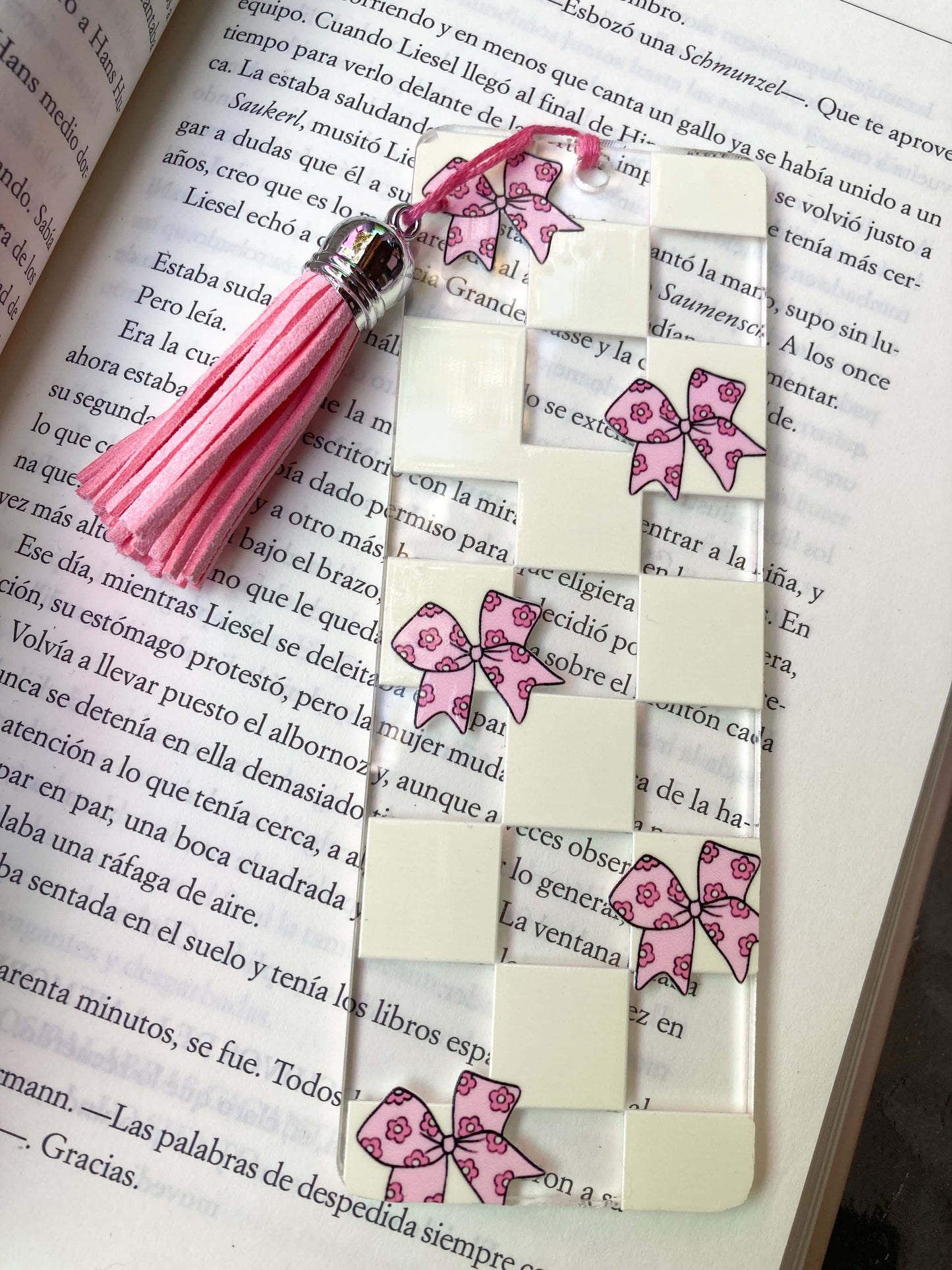 Marcapágina Moñito Rosa